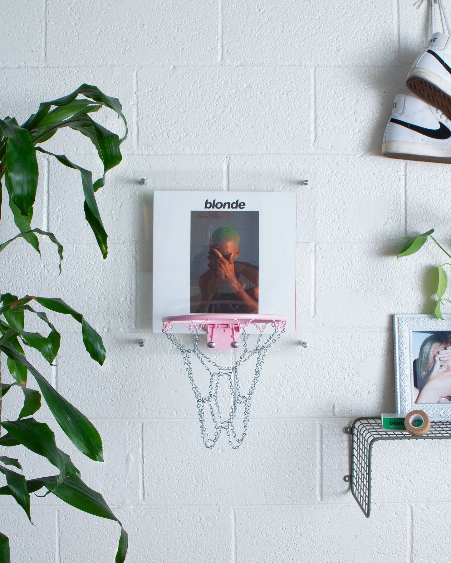 Pink + White - Vinyl Hoop