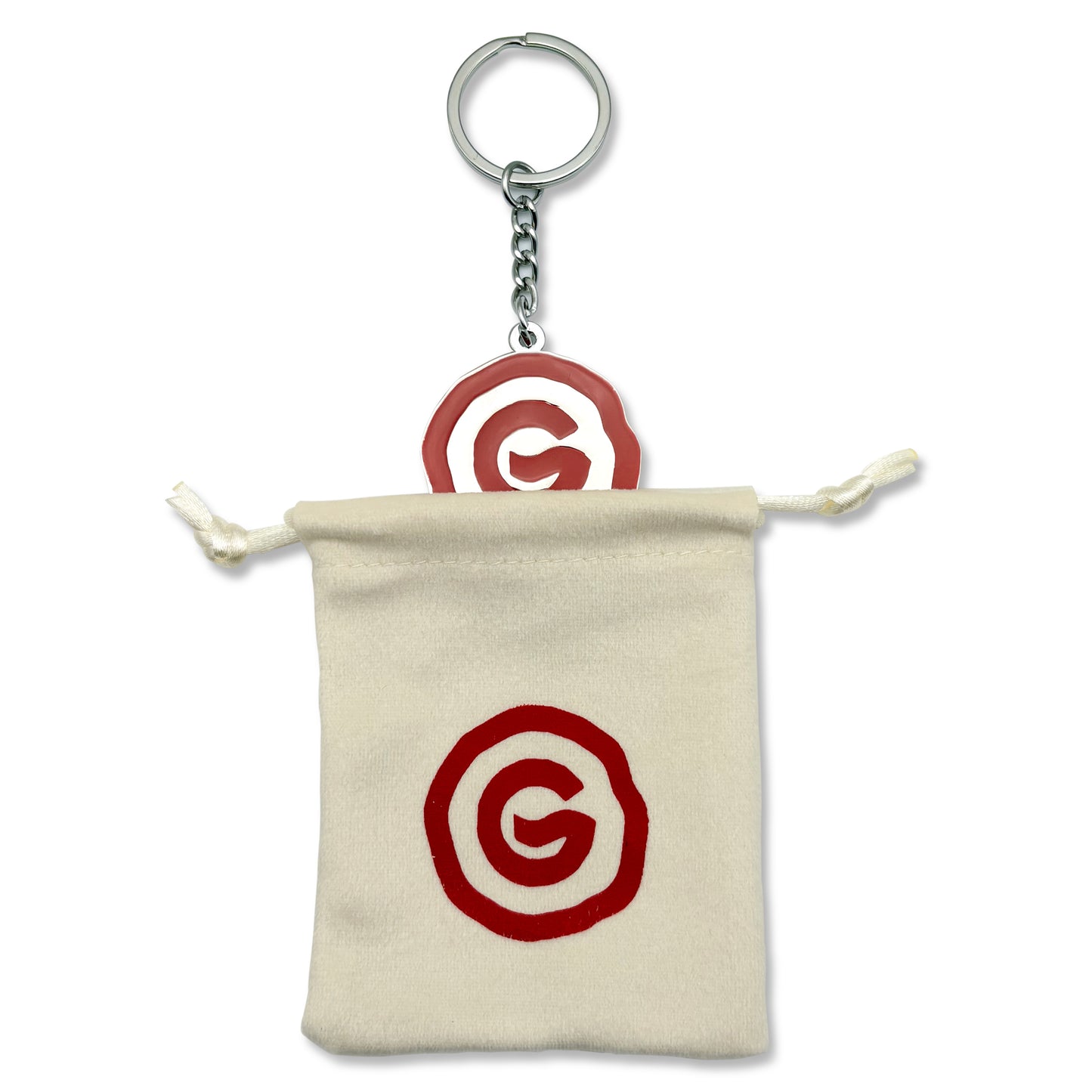 Bullseye Logo Keychain - Silver